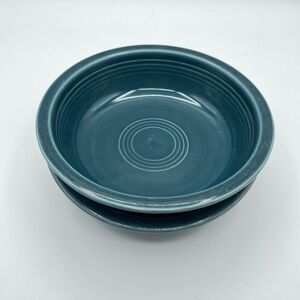 Fiestaware Homer Laughlin USA Turquoise Cereal Bowl 7" - Set 2